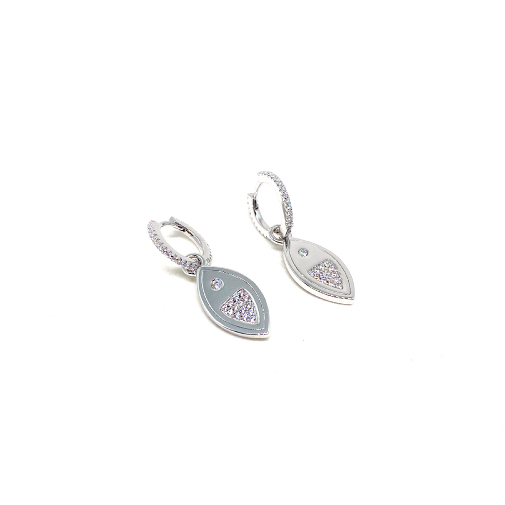 Kadın Gümüş Sallantılı Balık Küpe 925 ayar silver