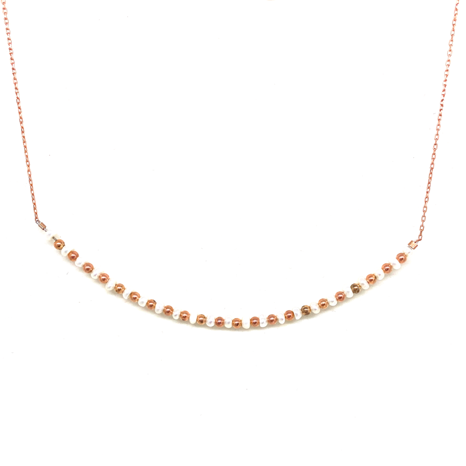 Kadın Gümüş Kum İncisi Yay Kolye 925 ayar