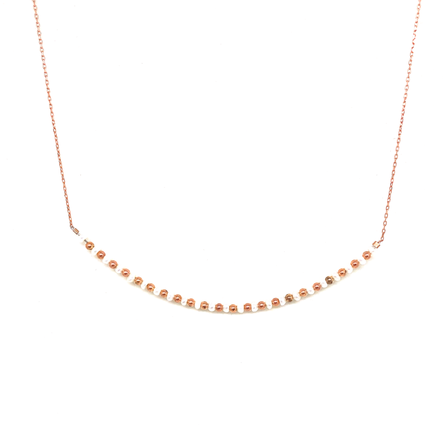 Kadın Gümüş Kum İncisi Yay Kolye 925 ayar