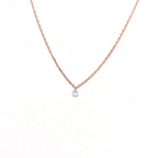 Kadın Gümüş Tek Kristal Taşlı Minimal Kolye tektaş Pırlanta  görünümlü 925 ayar