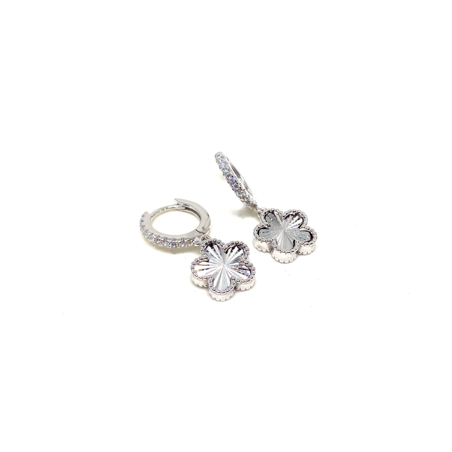 Kadın Gümüş Sallantılı Çiçek Küpe vintage Altın Görünümlü 925 ayar silver