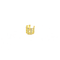 925 ayar gümüş gold altın kaplama taşlı kalın kıkırdak küpe cuff