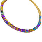 Balıksırtı Hematit Kolye Çok Renkli 925 ayar gümüş