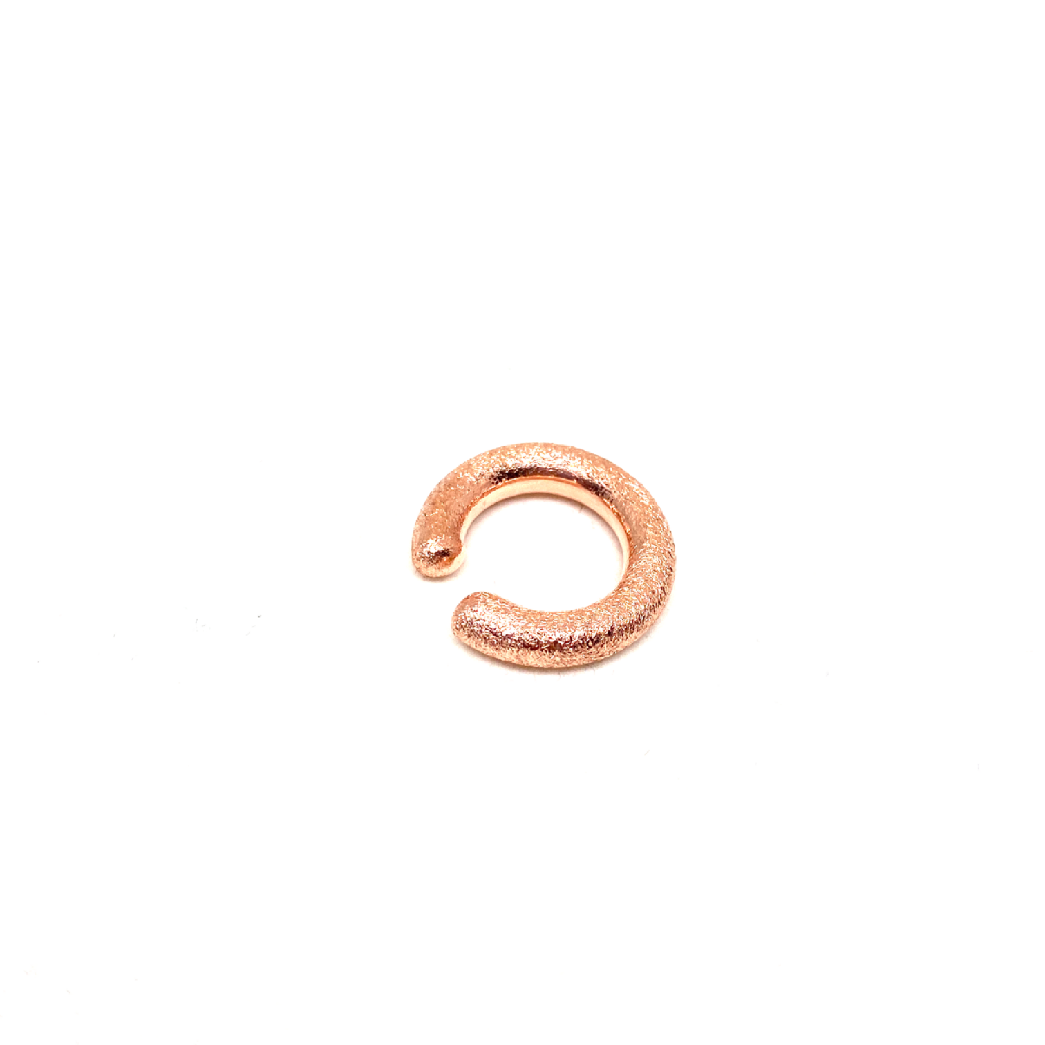 Kalın Mat Cuff 925 ayar gümüş sıkıştırmalı rose altın kaplama