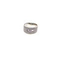 Wide Band Three Stone Ring