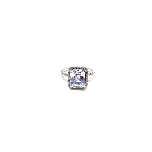 Large Emerald Cut Solitaire Ring