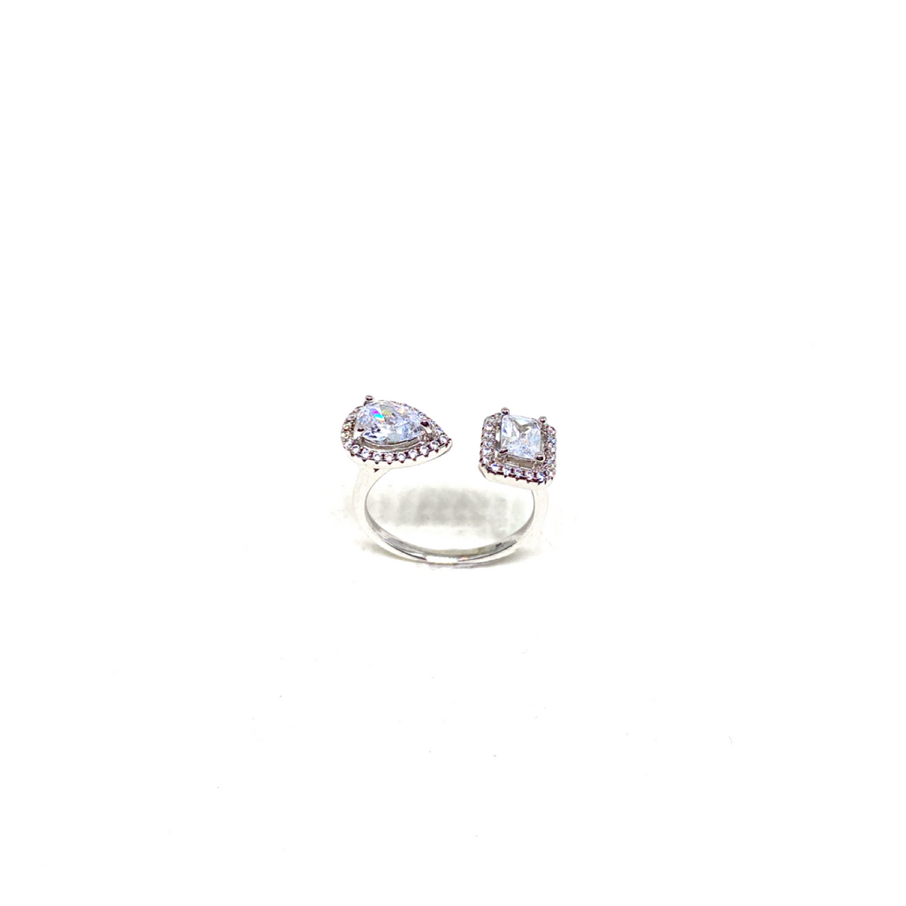 Pear and Baguette Cut Ring