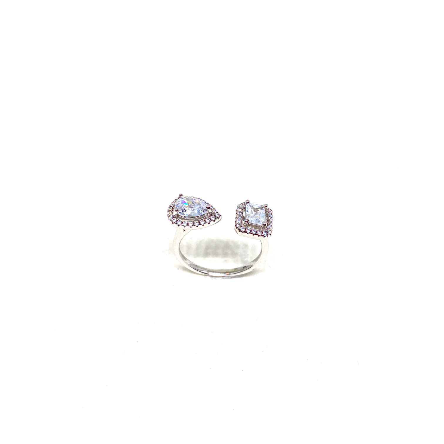 Pear and Baguette Cut Ring