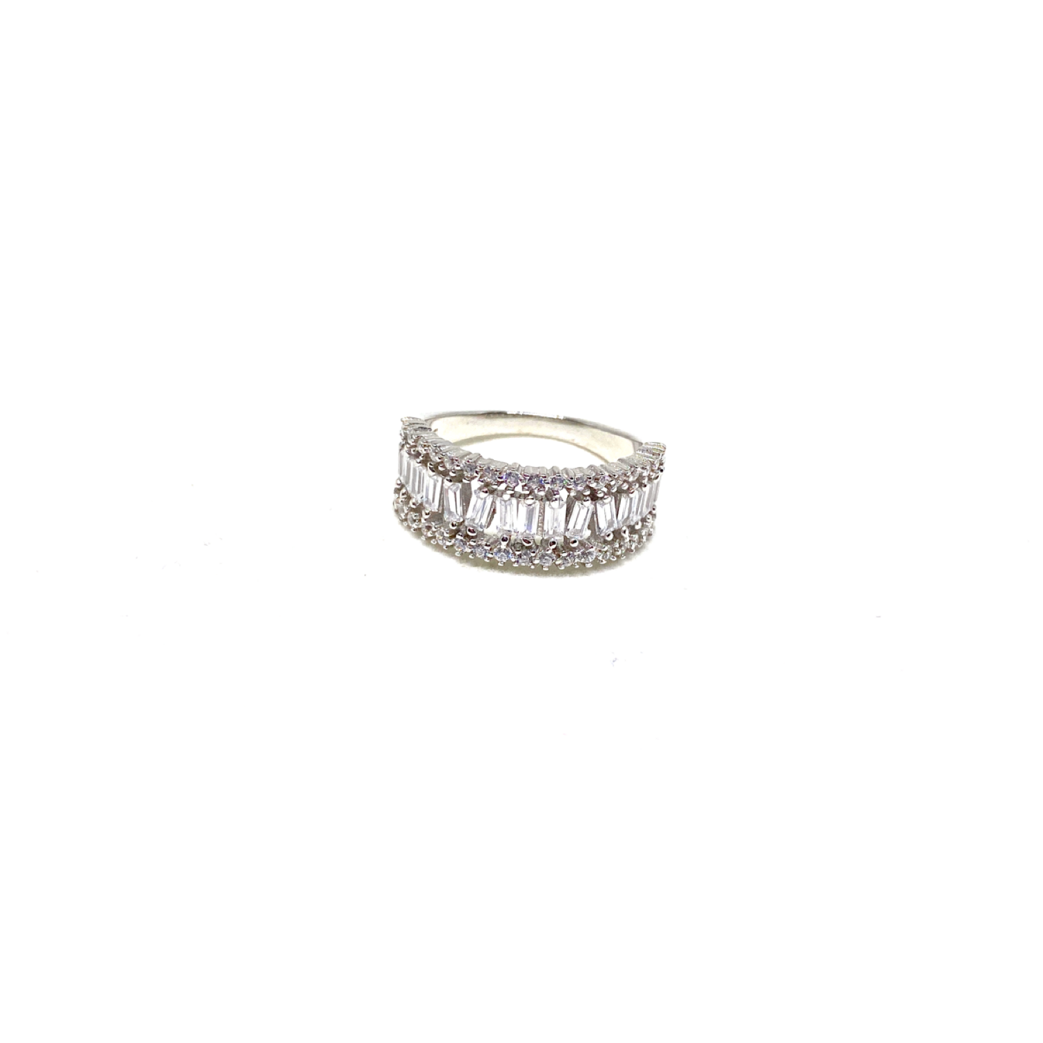 Baguette Cut Half Eternity Ring