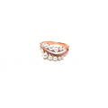 Two Row Ring with Pearl Sides