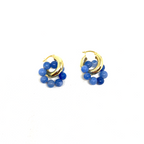 Blue Quartz Hoop Earrings