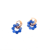 Blue Quartz Hoop Earrings
