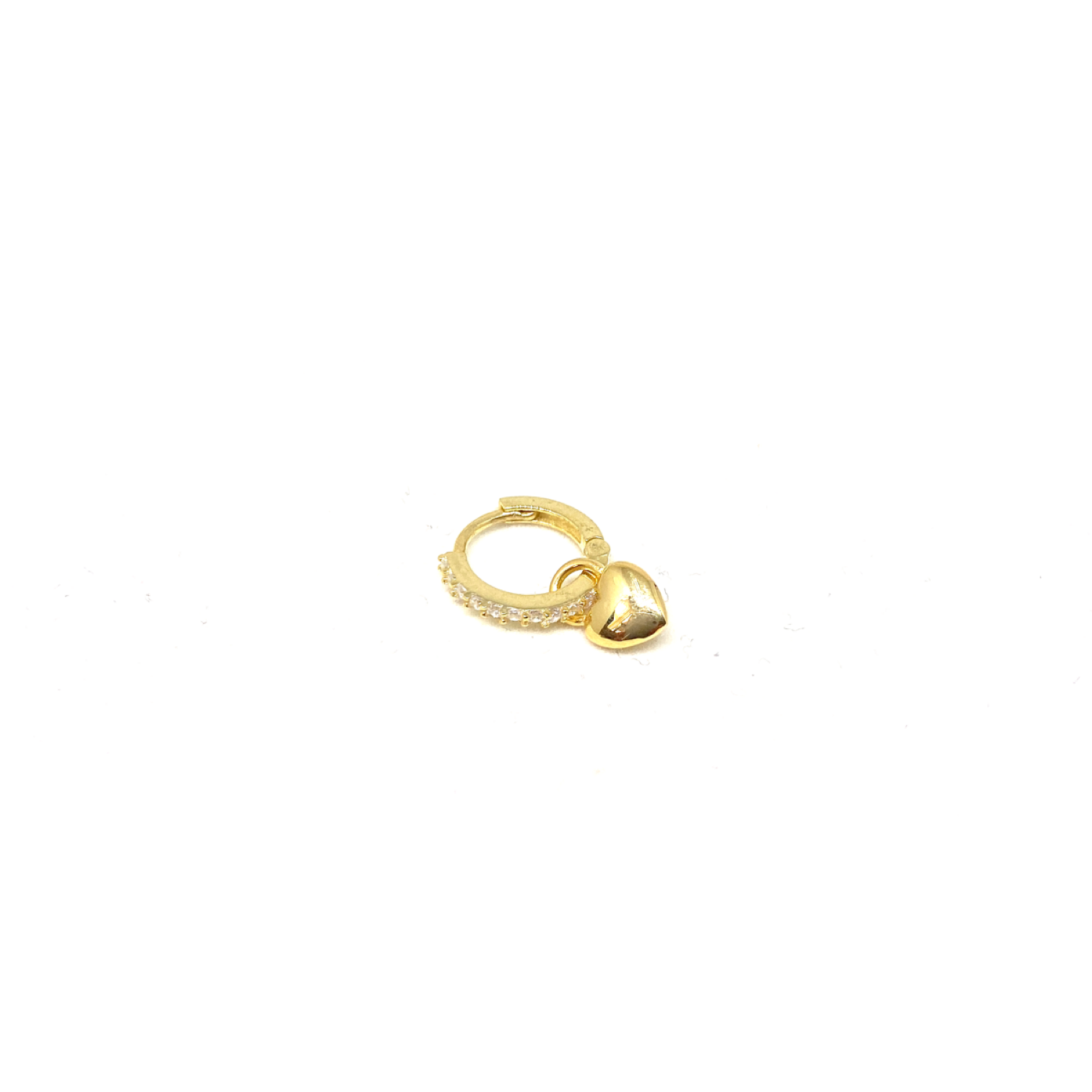 Mini Metallic Heart Earring