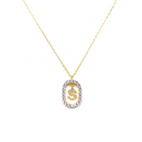 Cage Letter Necklace