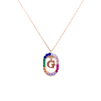 Cage Letter Necklace