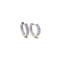 Micropaved Eternity Hoop Earrings