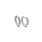 Micropaved Eternity Hoop Earrings