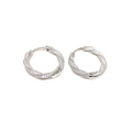 Micropaved Twisted Hoop Earrings
