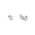 Marquise Flower Asymmetric Earrings