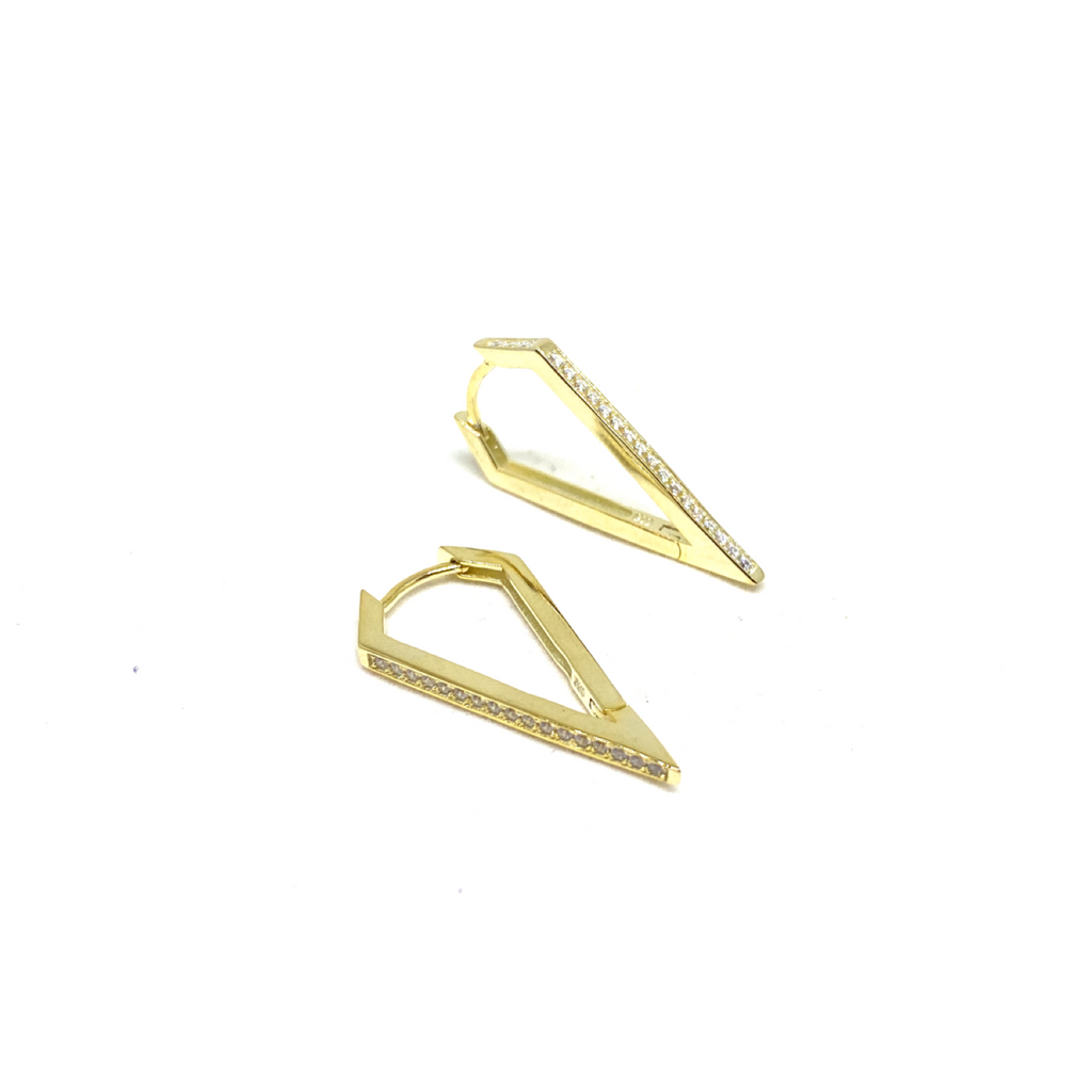 Large V Hoop Earrings
