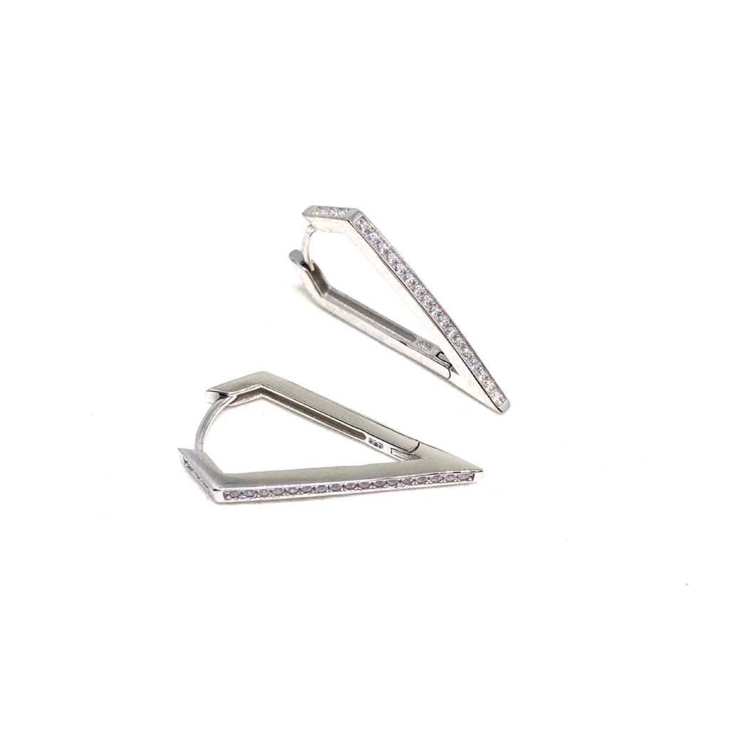 Large V Hoop Earrings