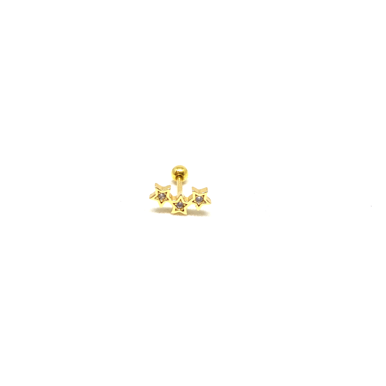 Triple Star Cartilage Earring