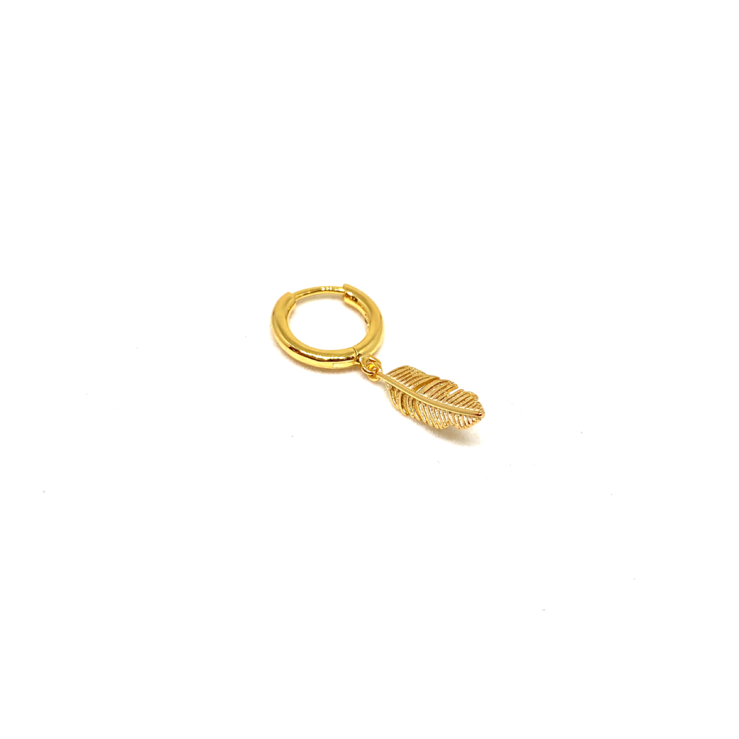 Dangling Leaf Hoop Cartilage Earring