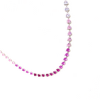 Gradient Heart Tennis Necklace