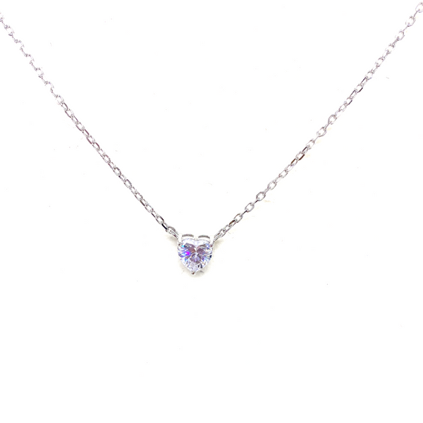 Heart Solitaire Necklace Small