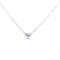 Heart Solitaire Necklace Large