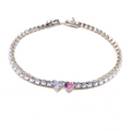 Twin Heart Tennis Bracelet