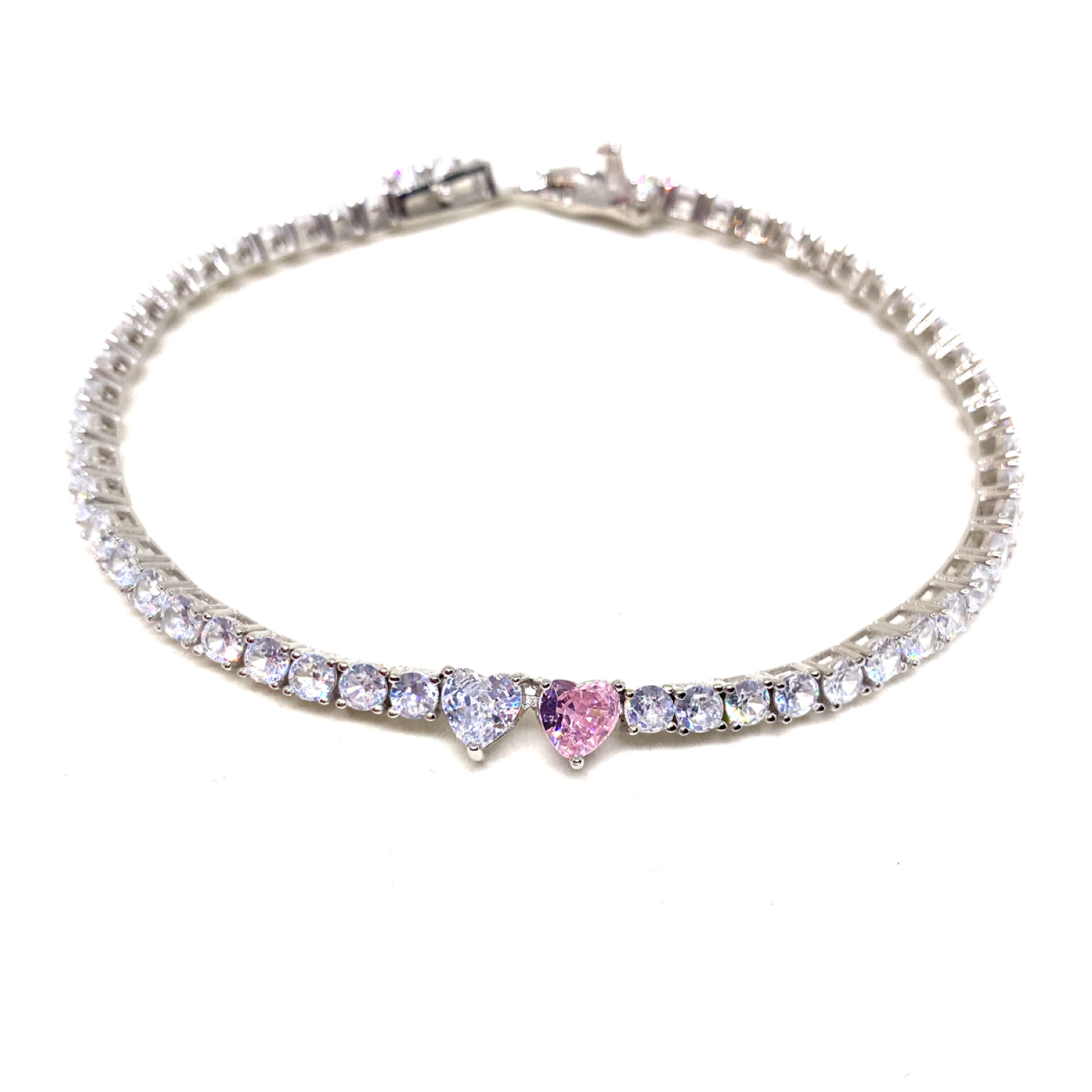 Twin Heart Tennis Bracelet