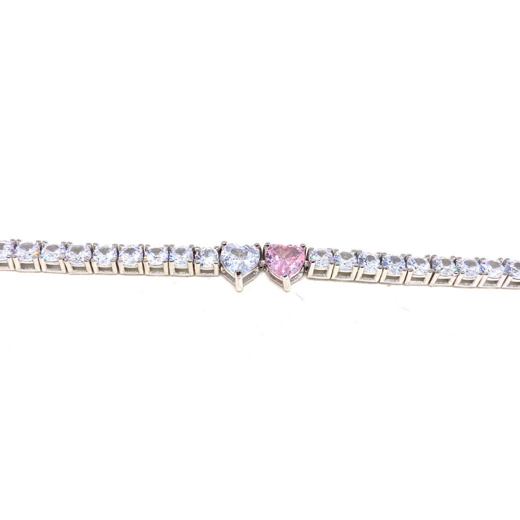 Twin Heart Tennis Bracelet