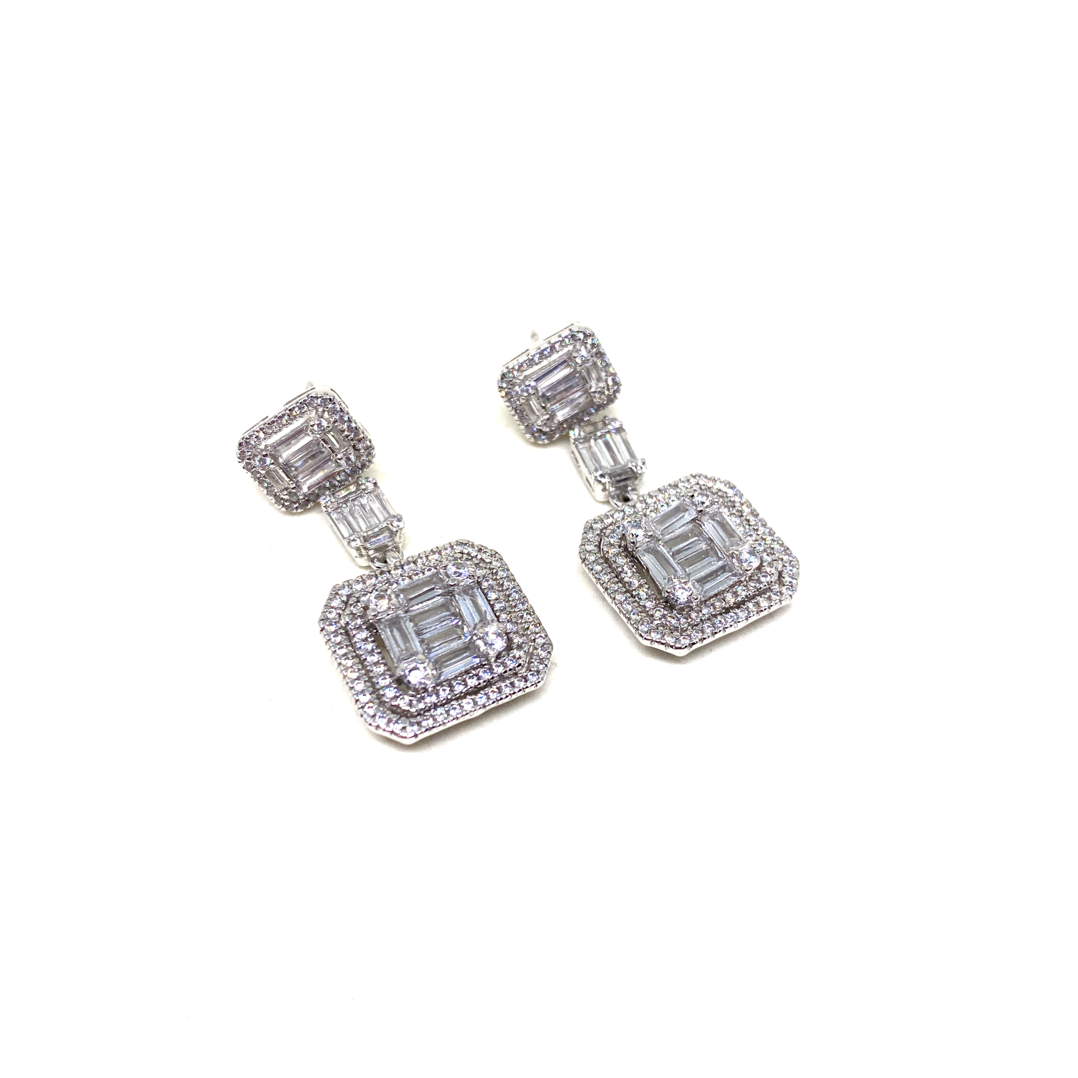 Dangling Large Baguette Earrings
