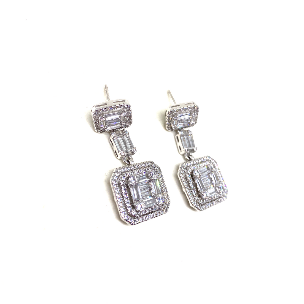 Dangling Large Baguette Earrings