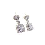Dangling Large Baguette Earrings