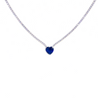 Paraiba Tourmaline Heart Tennis Necklace