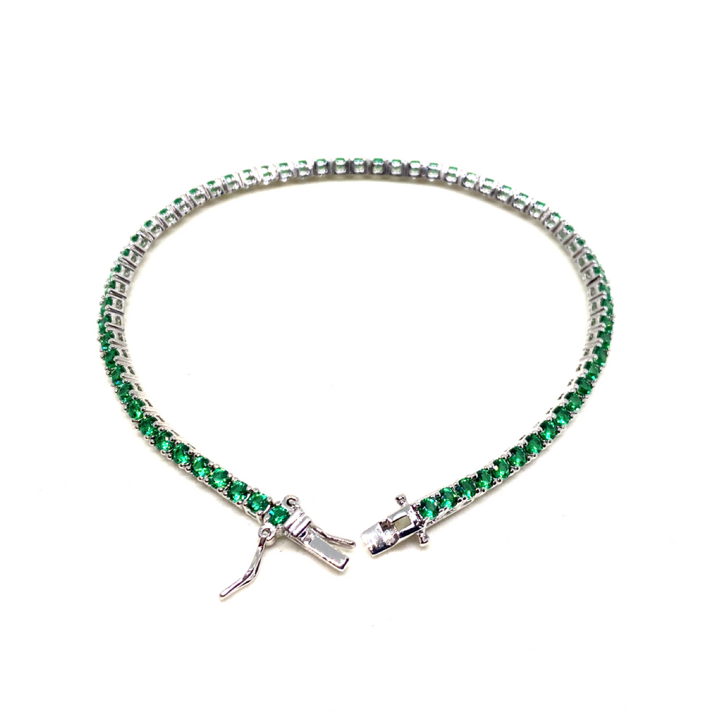 Zümrüt Görünümlü Suyolu Bileklik