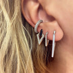 Large V Hoop Earrings