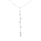 Kadın Gümüş Derin Y Kolye imitasyon Pırlanta Görünümlü 925 ayar silver  renk