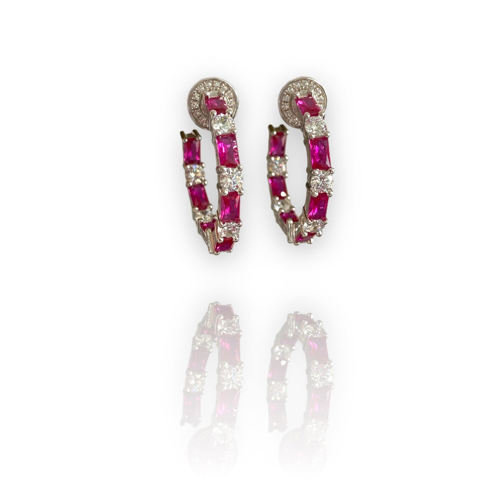 Royal Ruby Halka Küpe