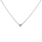 Opal Taşlı Mini Kalp Kolye
