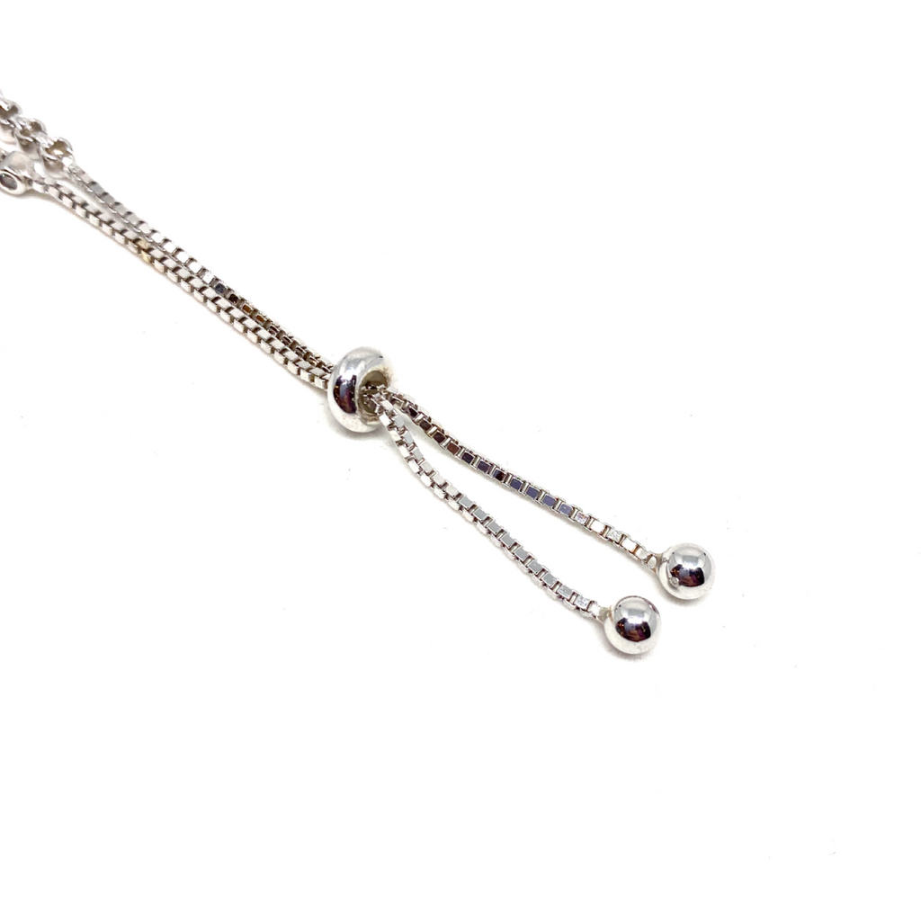 Kadın Gümüş Asansörlü Düğme Baget Bileklik Pırlanta Görünümlü imitasyon 925 ayar silver renk