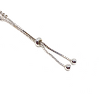 Kadın Gümüş Asansörlü Düğme Baget Bileklik Pırlanta Görünümlü imitasyon 925 ayar silver renk