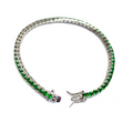 Simulated Emerald 2mm Tennis Bracelet