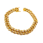 Kadın Gümüş Baget Taşlı Gurme Zincir Bileklik imitasyon Pırlanta görünümlü 925 ayar Altın Gold Rengi