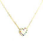 Rainbow Kalp Kolye